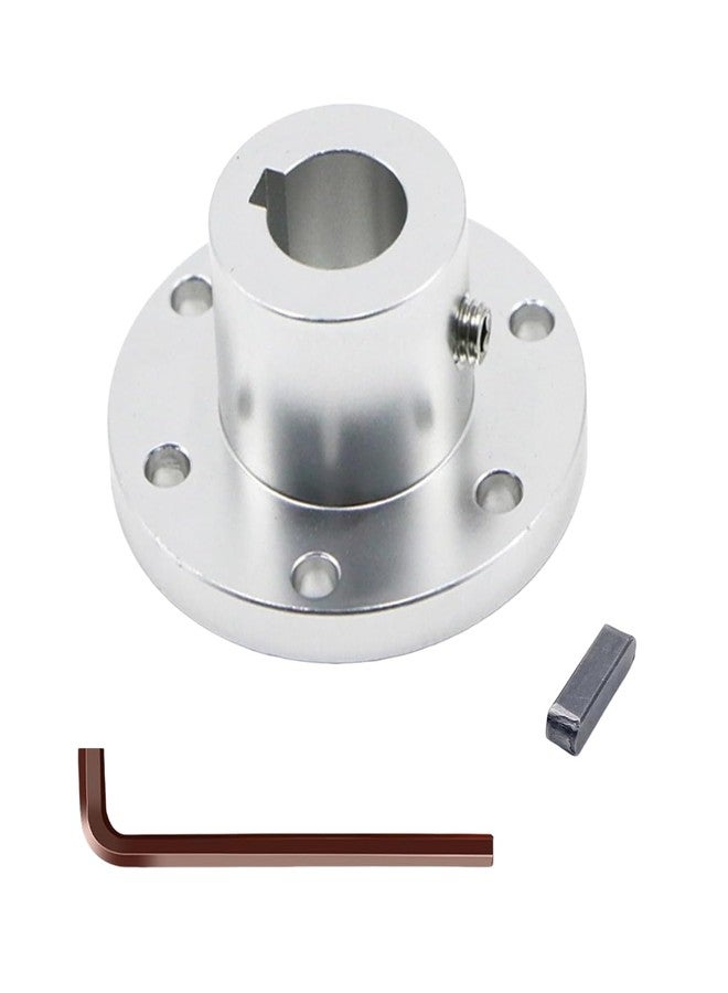 MiJunHD Aluminum Alloy Flange Coupling, 16 mm Inner Dia with Locking Key Slot, Flange Shaft Connector for Connecting Motor and Wheel DIY Model RC Parts (1Piece） - Image 1